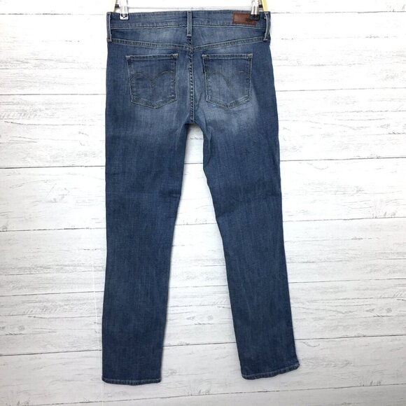 Levi's Women's Jeans Straight Leg Slight Curve Mid Rise size 28 x 32 - Picture 3 of 10